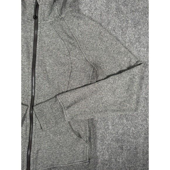 Lululemon Scuba Hoodie Jacket Light Cotton Fleece Full Zip‎ Heathered Black - Picture 2 of 14